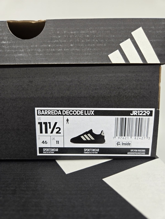 adidas Barreda Decode Lux JR1229 Core Black Off White Gum Shoes Size 11.5 main image 4